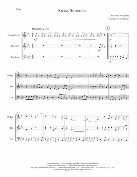 Sweet Surrender (arr. Jim Bicigo)