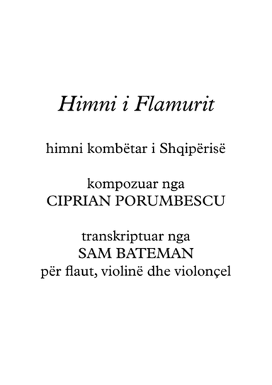 Himni i Flamurit (arr. Sam Bateman)