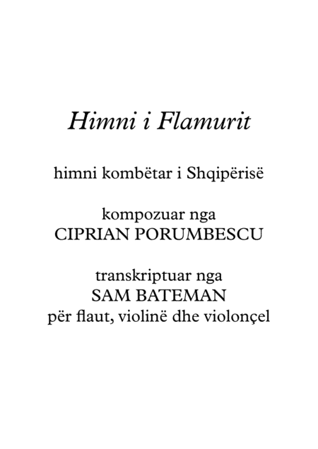 Himni i Flamurit (arr. Sam Bateman)