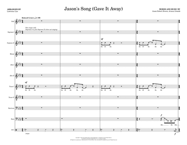 Jason's Song (gave It Away) (arr. Lawrence Luo)