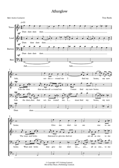 Afterglow (arr. Anders Lindqvist)