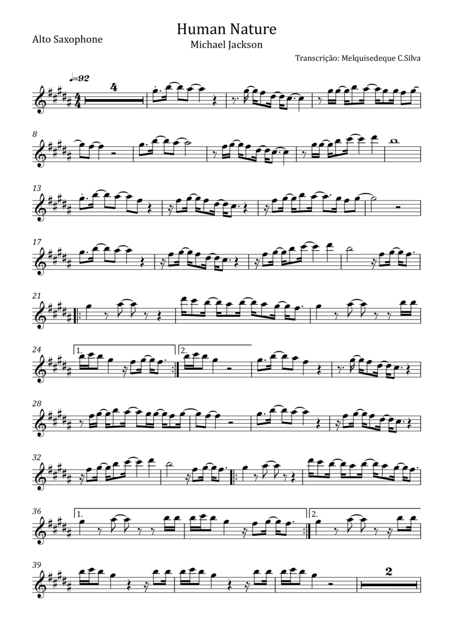 Human Nature (arr. Melquisedeque C.Silva)