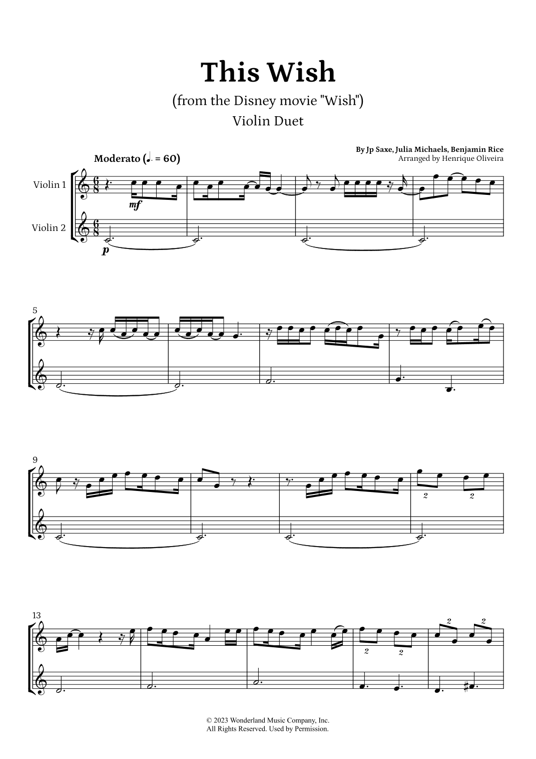This Wish (arr. Henrique Oliveira)