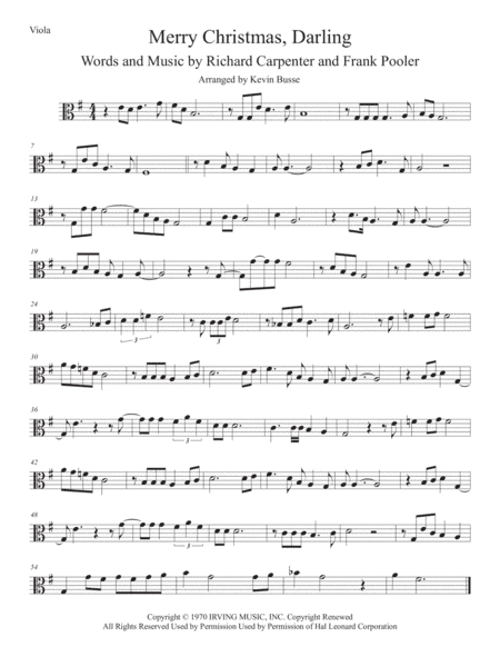 Merry Christmas, Darling (arr. Kevin Busse)