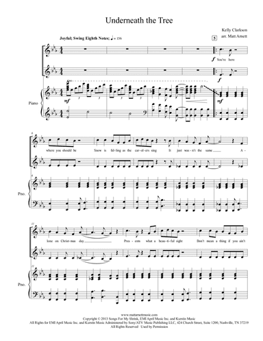 Underneath The Tree (arr. Matt Arnett)