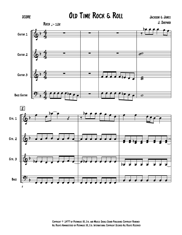 Old Time Rock & Roll (arr. Jeremy Shepard)