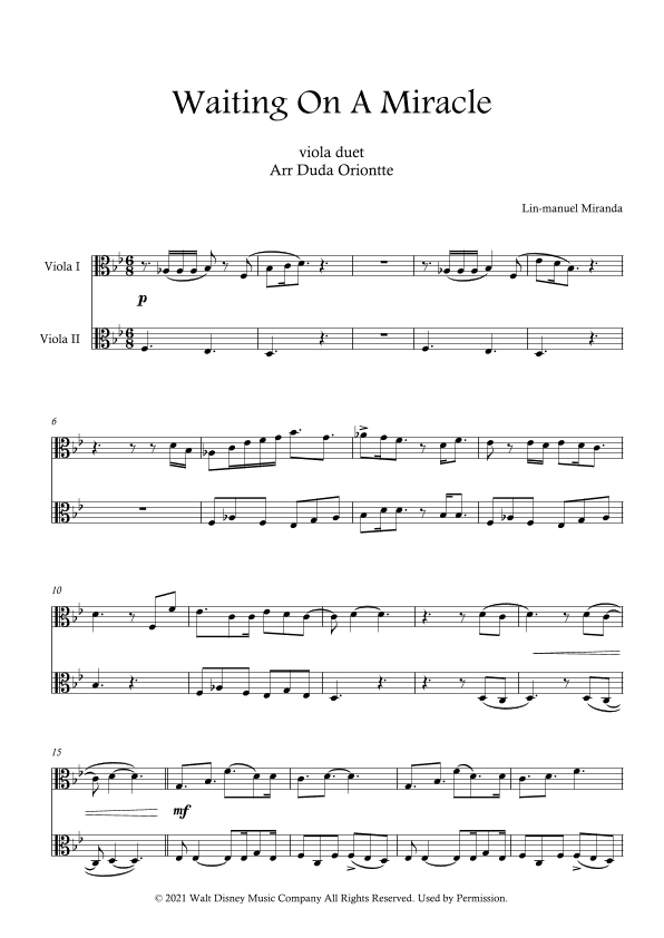Waiting On A Miracle (arr. Duda Oriontte)