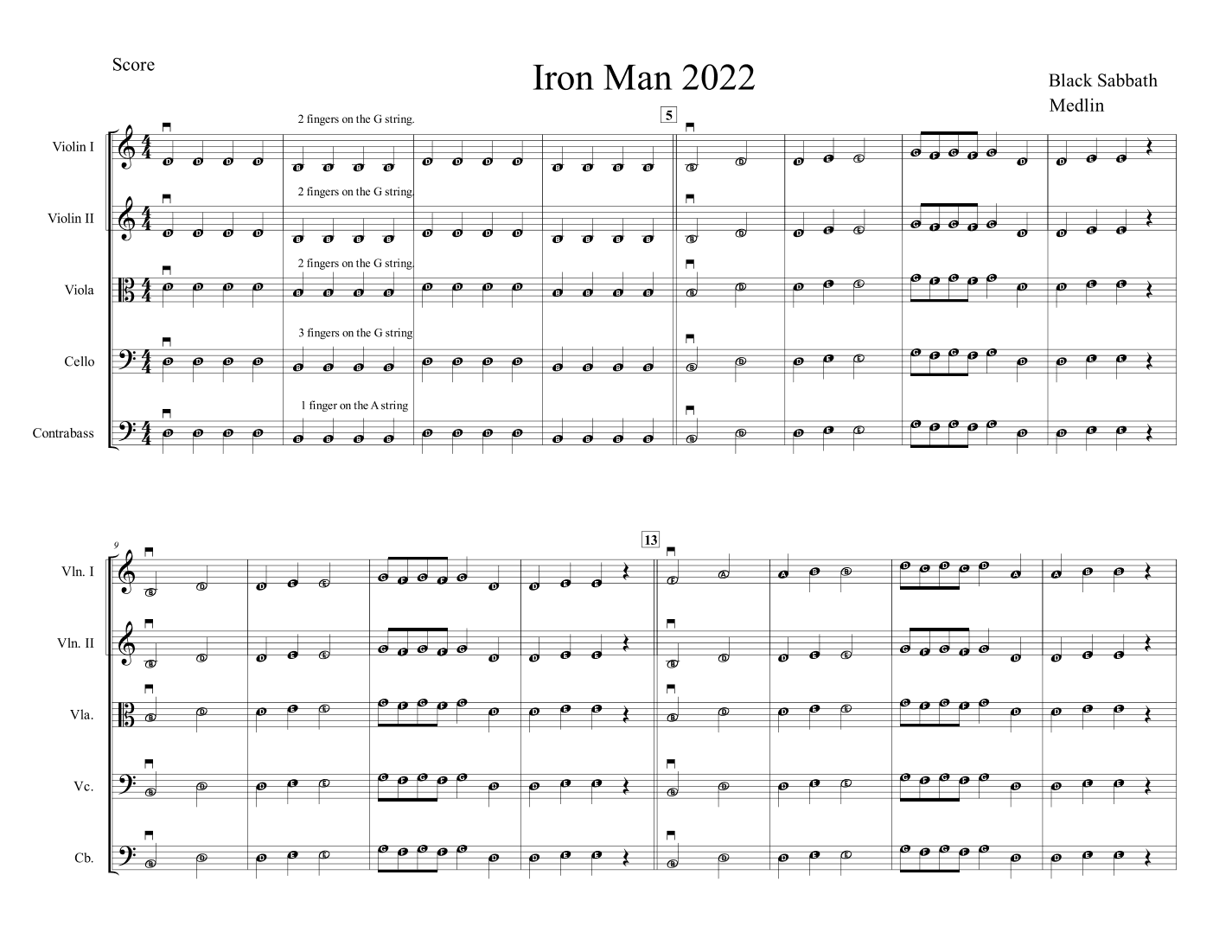 Iron Man (arr. Robert Medlin)