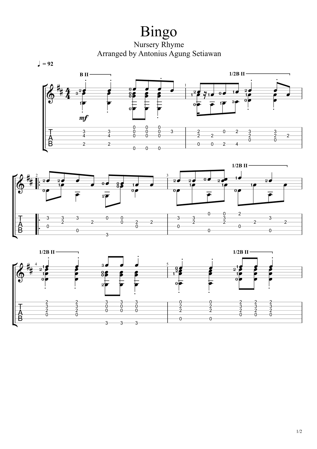 Bingo (arr. Antonius Agung Setiawan)