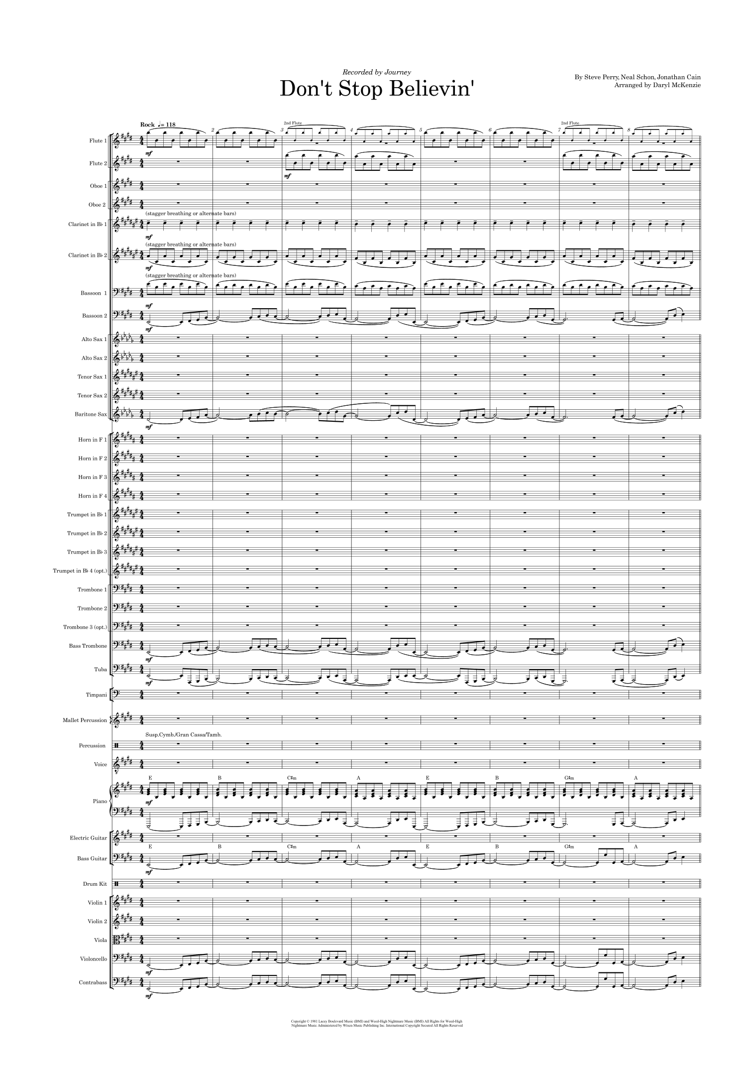 Don't Stop Believin' (arr. Daryl McKenzie)