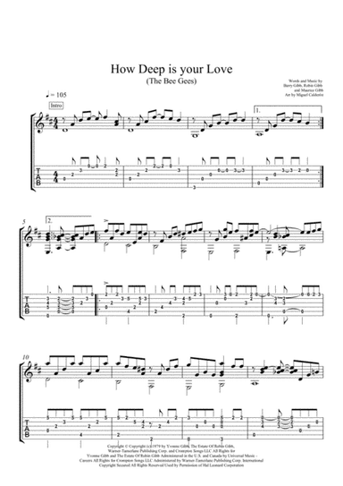 How Deep Is Your Love  from the Motion Picture SATURDAY NIGHT FEVER (arr. Miguel Ángel Calderón Hernández)