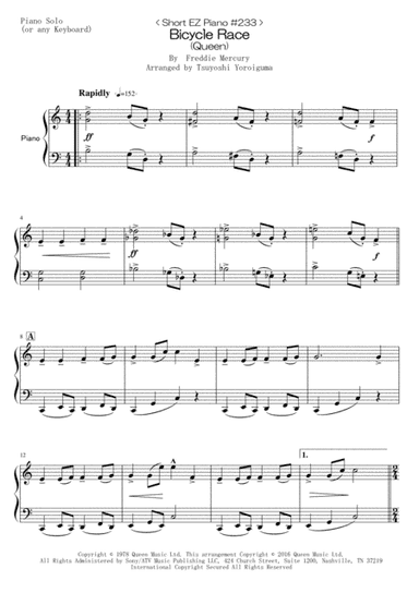 Bicycle Race (arr. Tsuyoshi Yoroiguma)