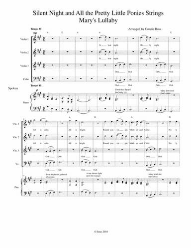 Silent Night and All the Pretty Little Horses (Mary's Lullaby) Strings (arr. Connie Boss)