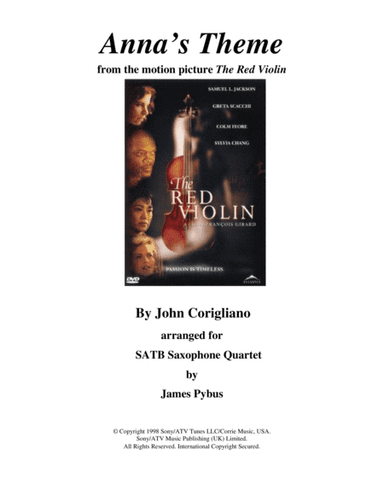 Anna's Theme (arr. James Pybus)