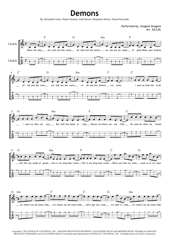 Demons (arr. Arr. Ed.CAL)