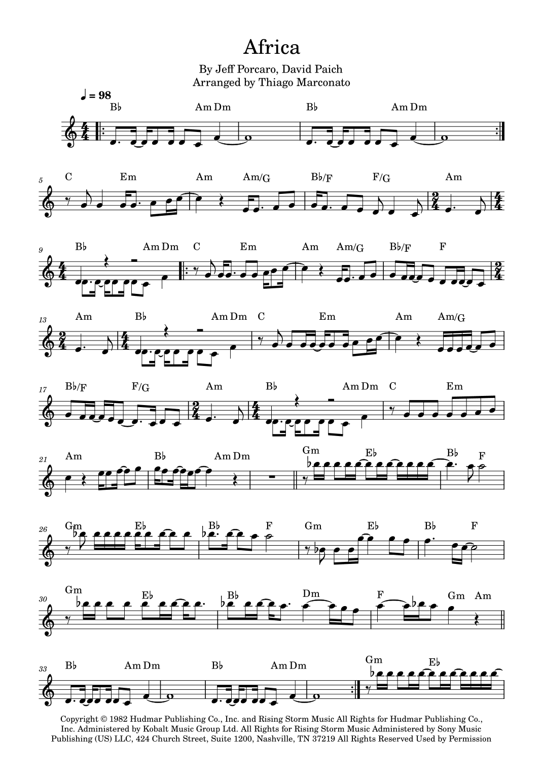 Africa (arr. Thiago Marconato)