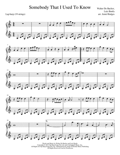 Somebody That I Used To Know (arr. Jenni Hodges)