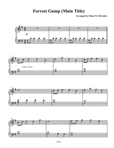 Forrest Gump - Main Title (Feather Theme)  from the Paramount Motion Picture FORREST GUMP (arr. Diane M. McGahee)