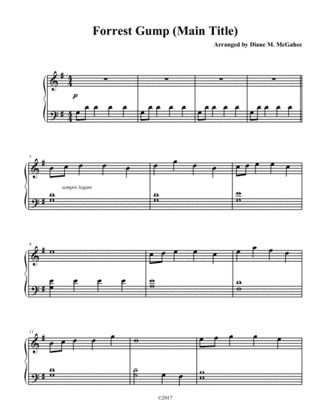 Forrest Gump - Main Title (Feather Theme)  from the Paramount Motion Picture FORREST GUMP (arr. Diane M. McGahee)