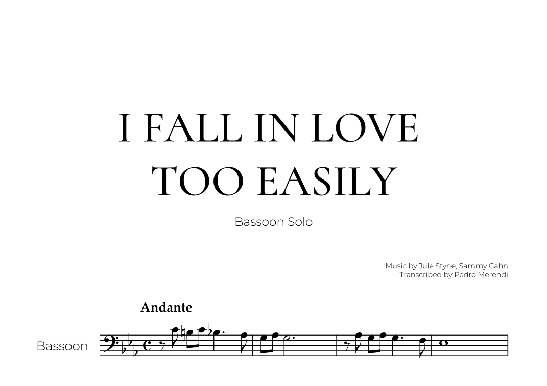 I Fall In Love Too Easily (arr. Pedro Merendi)