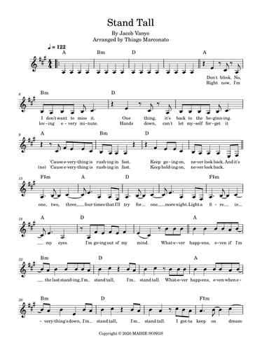 Stand Tall (arr. Thiago Marconato)
