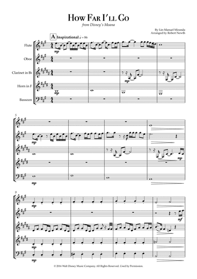 How Far I'll Go (arr. Robert Newth)