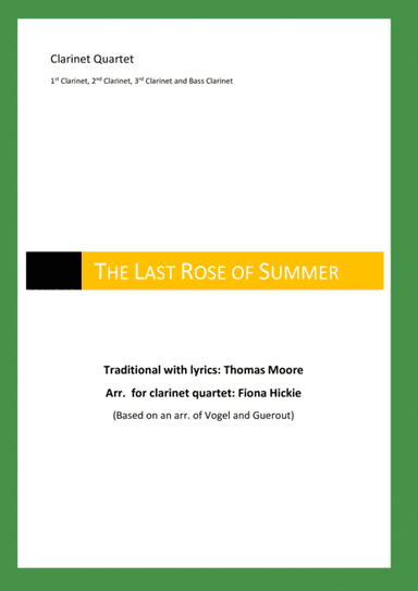 The Last Rose of Summer (arr. Fiona Hickie)