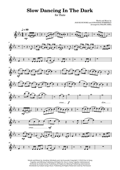 Slow Dancing In The Dark (arr. Felipe Abel)