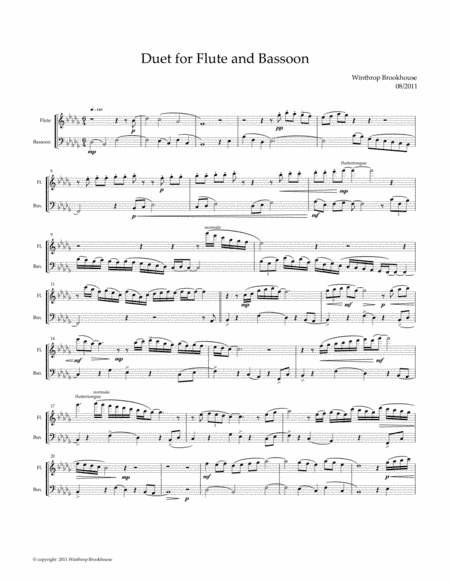 Duet for Flute and Bassoon