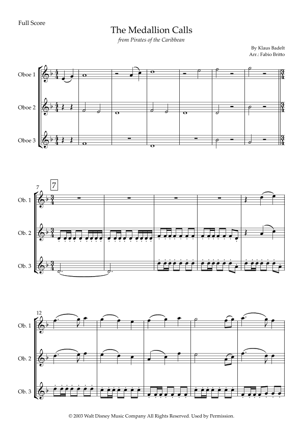 The Medallion Calls (arr. Fabio Britto)