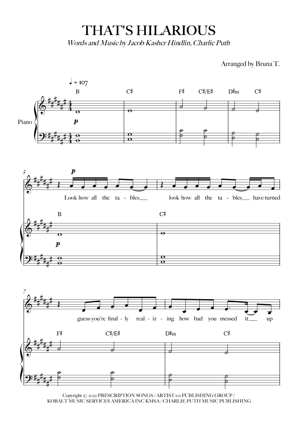 That's Hilarious (arr. Bruna T.)