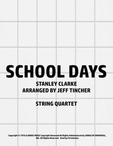 School Days (arr. Jeff Tincher)