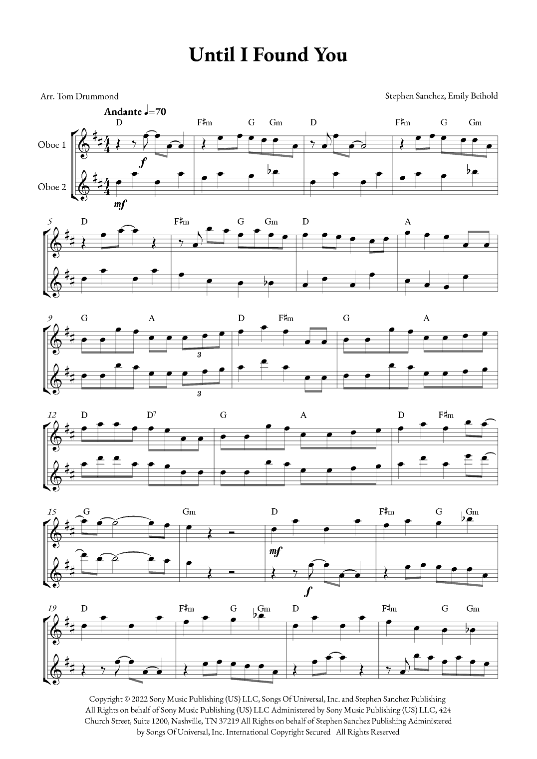 Until I Found You (arr. Tom Drummond)