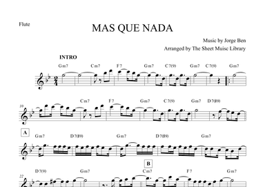 Mas Que Nada (arr. The Sheet Music Library)