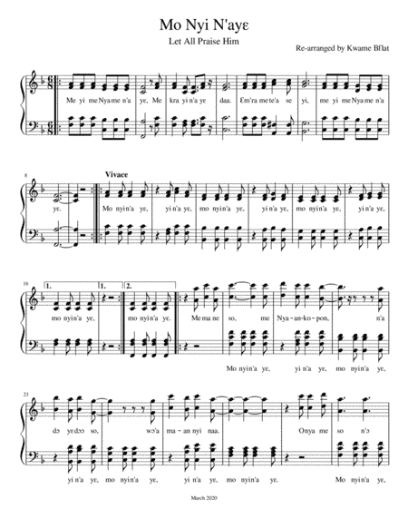 Mo Nyi N'ay? (arr. Kwame Bflat)