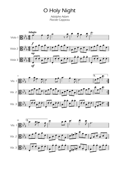 O Holy Night - Viola Trio (arr. Ygor Nunes)