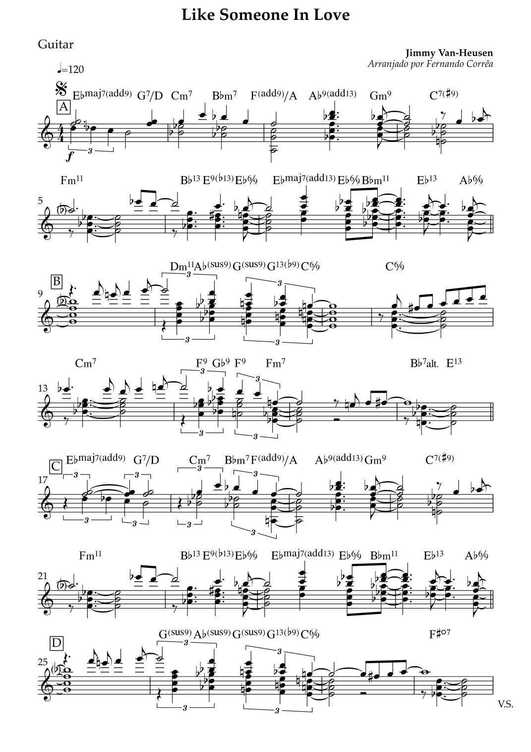 Like Someone In Love (arr. Fernando Corrêa)