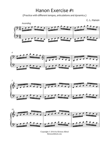 Hanon Exercise #1 (arr. Kristen Allred)