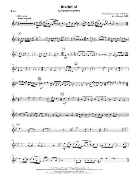 Blackbird (arr. John van Gulik)