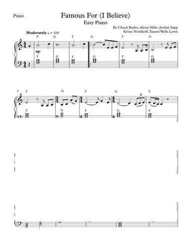 Famous For (i Believe) (arr. Sherry Lewis)