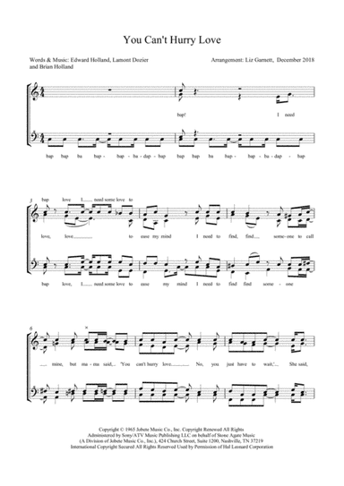 You Can't Hurry Love (arr. Liz Garnett)