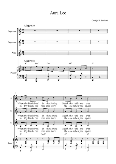 Aura Lee (arr. Alex Nunes Rodrigues)