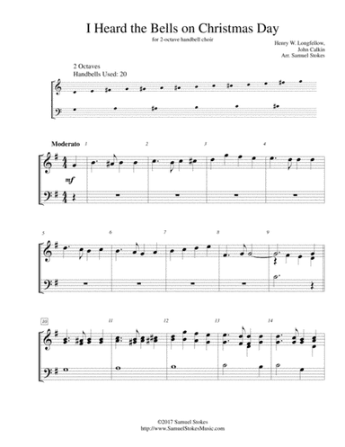 I Heard the Bells on Christmas Day - for 2-octave handbell choir (arr. Samuel Stokes)