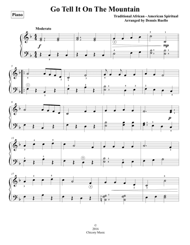 Go Tell It On The Mountain - Early Intermediate Piano Solo (arr. Dennis Ruello)