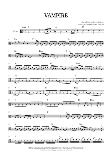 Vampire (arr. Benzaiten Editions)
