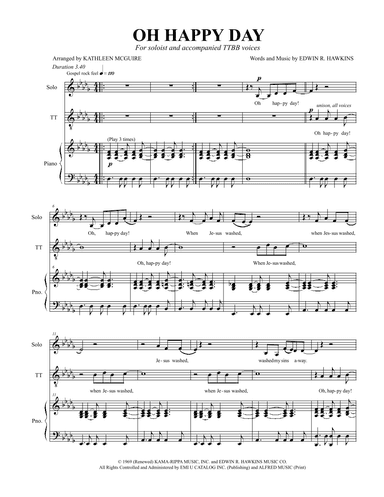 Oh Happy Day (arr. Kathleen McGuire)