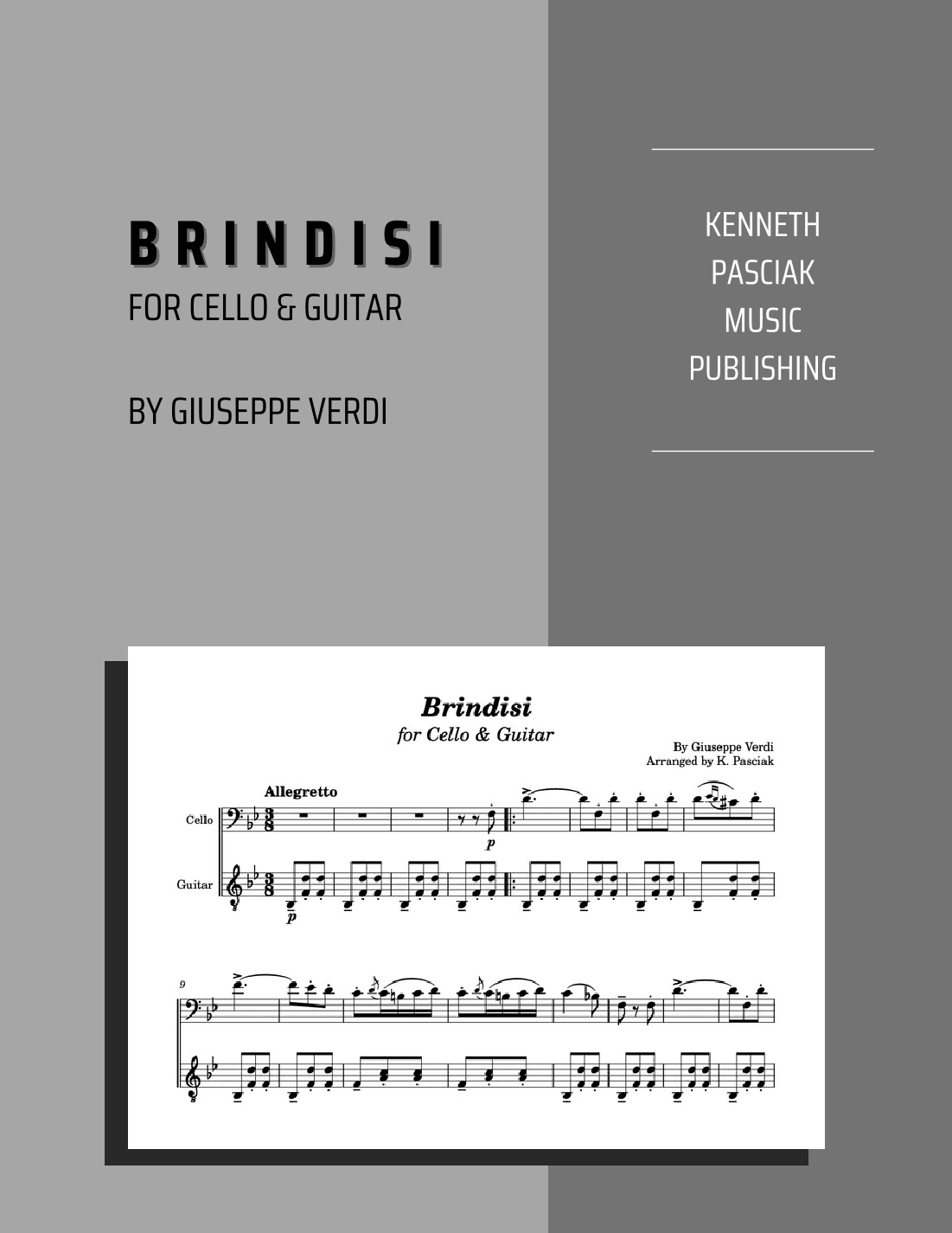 Brindisi (for Cello & Guitar) (arr. Kenneth Pasciak)
