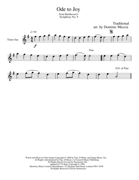 Ode To Joy (arr. Dominic Meccia)