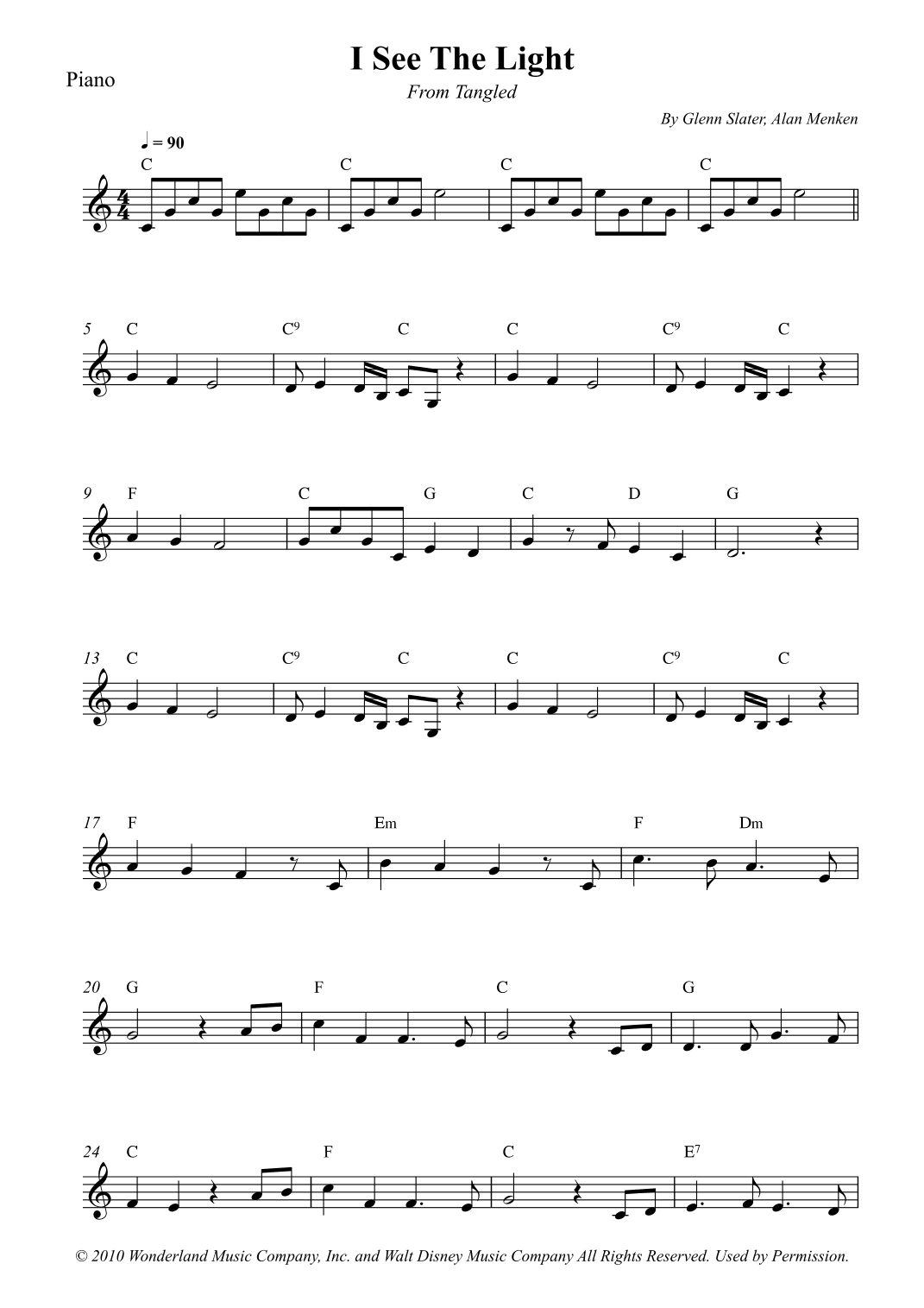 I See The Light (arr. Wesley S. SIlva)