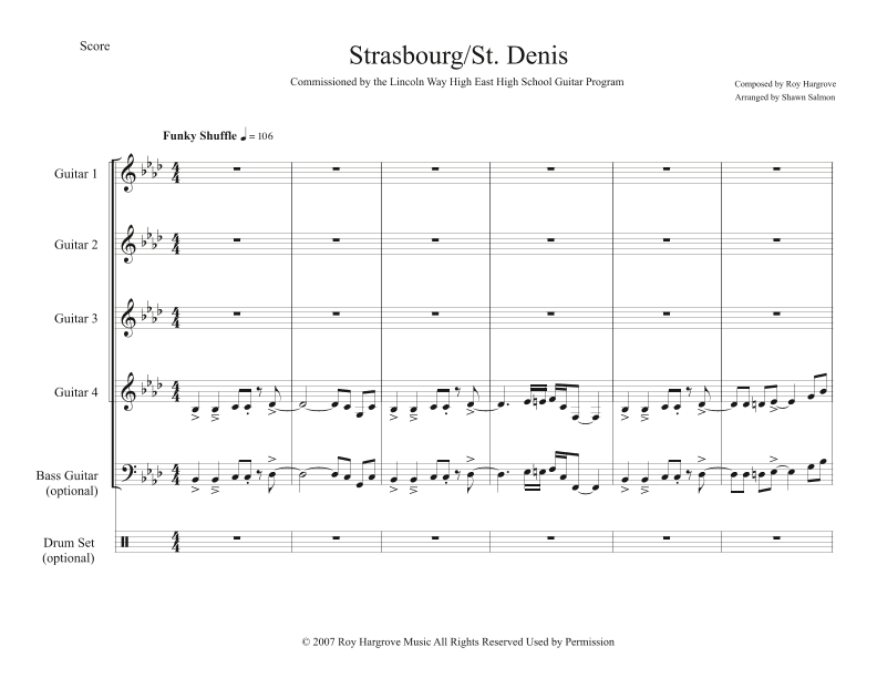 Strasbourg / St. Denis (arr. Shawn Salmon)